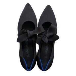 Rothy’s Maryjane pointed toe knot comfort slip on flats with Bow Detail size 8